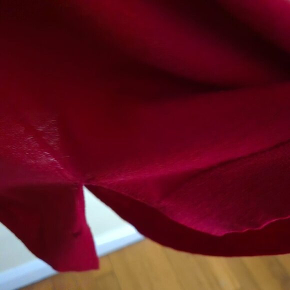 Eileen Fisher 100% Merino Wool Red Assymetric V Neck Sweater Dress Size S - Picture 3 of 6